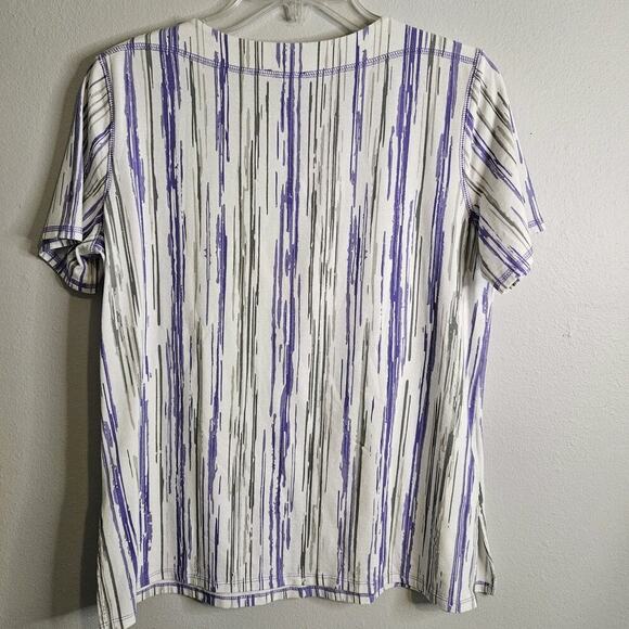 Links Womens 2pc Capri Set Purple Pull On Stretch Pockets Soft Knit Sz S - Picture 6 of 14